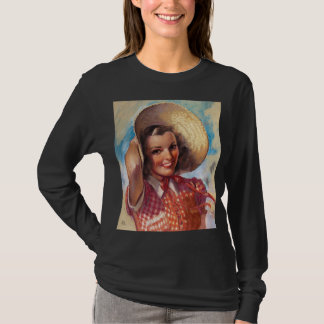 Flicka med mössa t shirt