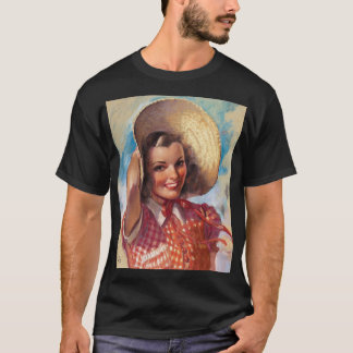 Flicka med mössa t shirt