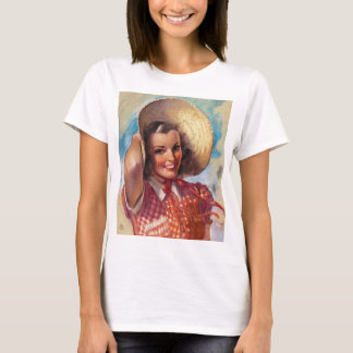 Flicka med mössa t shirt