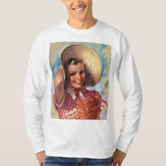 Flicka med mössa t shirt