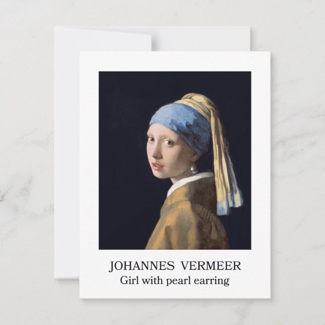 Flicka med pärlörhänge 1665 Johannes Vermeer (Framsida)