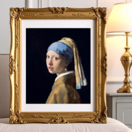Flicka med pärlörhänge 1665 Johannes Vermeer Fototryck