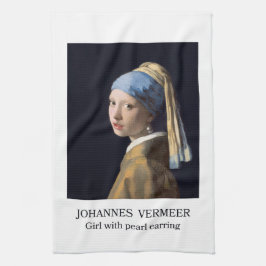 Flicka med pärlörhänge 1665 Johannes Vermeer Kökshandduk