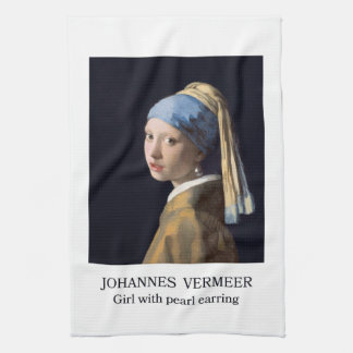Flicka med pärlörhänge 1665 Johannes Vermeer Kökshandduk