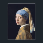 Flicka med pärlörhänge 1665  vykort<br><div class="desc">Flicka med pärlörhänge är en målning av den nederländska guldåldermålaren Johannes Vermeer.  Den blev känd under sin nuvarande titel mot slutet av 1900-talet efter örhänget som bars av den avbildade flickan.</div>