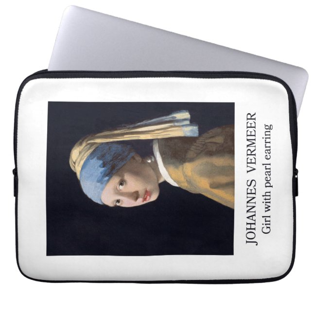 Flicka med pärlörhänge Gustav Klimt Laptop Fodral (Framsidan)