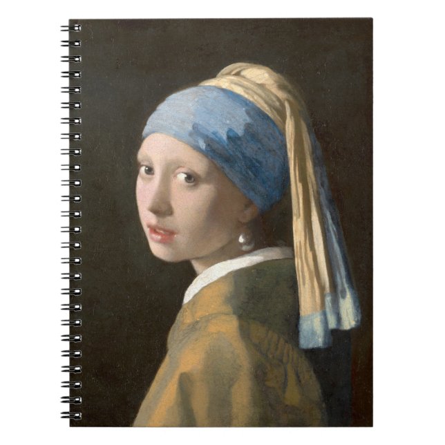 Flicka med pärlörhänge - Johannes Vermeer Konst Anteckningsbok (Framsidan)