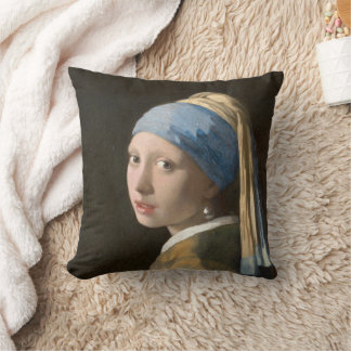 Flicka med pärlörhänge - Johannes Vermeer Konst Kudde