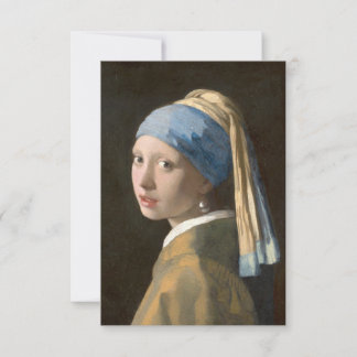 Flicka med pärlörhänge-Johannes Vermeer Konst Tack Kort