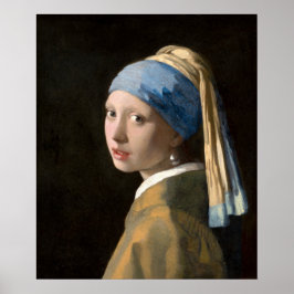 Flicka med pärlörhänge | Johannes Vermeer Poster