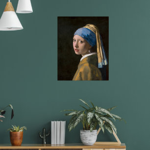 Flicka med pärlörhänge Johannes Vermeer Poster
