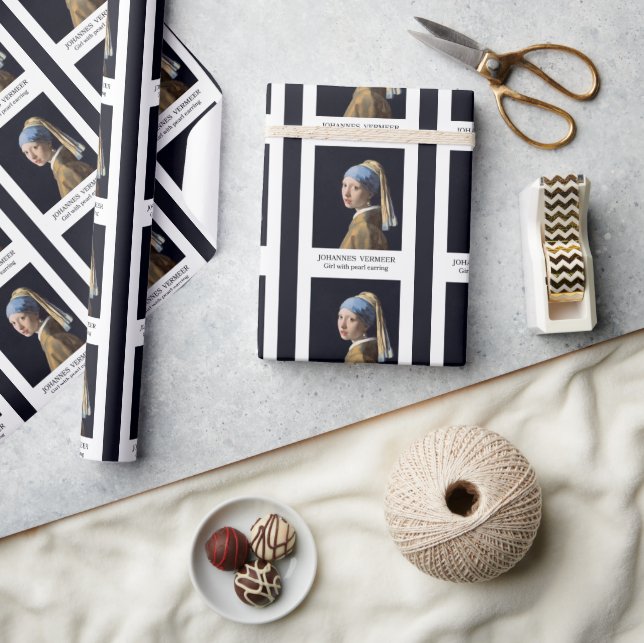 Flicka med pärlörhänge Vermeer Presentpapper (Hantverk)