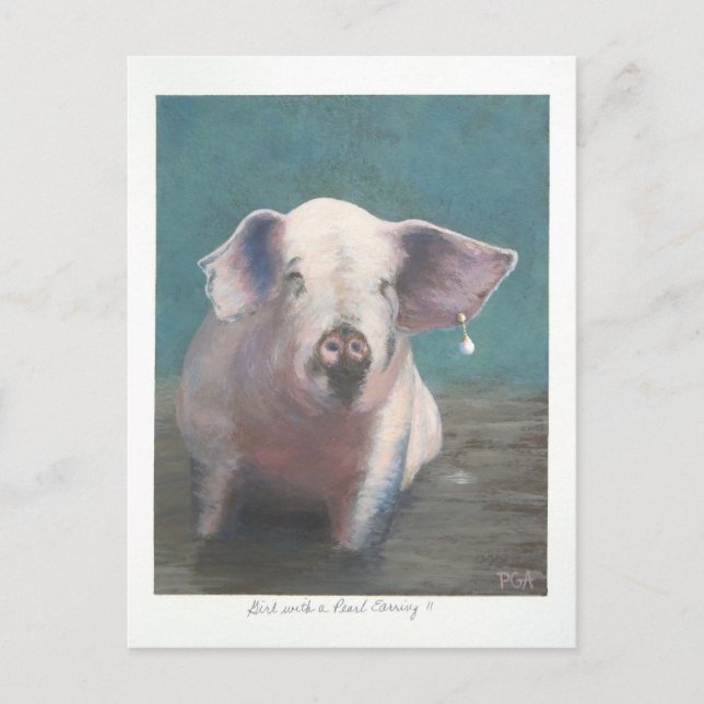 Flicka med Pearl Earring II Vykort (Framsida)