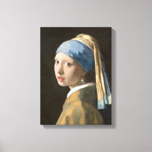 Flicka med Pearl Earring-Johannes Vermeer Art Canvastryck