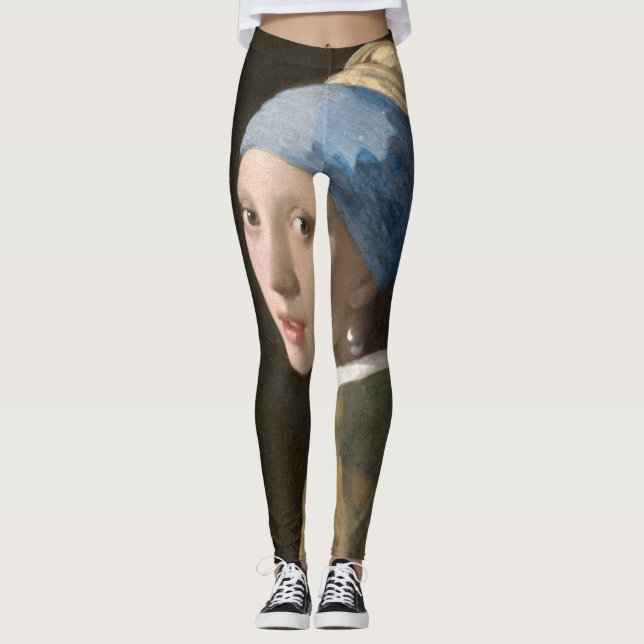 Flicka med Pearl Earring-Johannes Vermeer Art Leggings (Framsida)