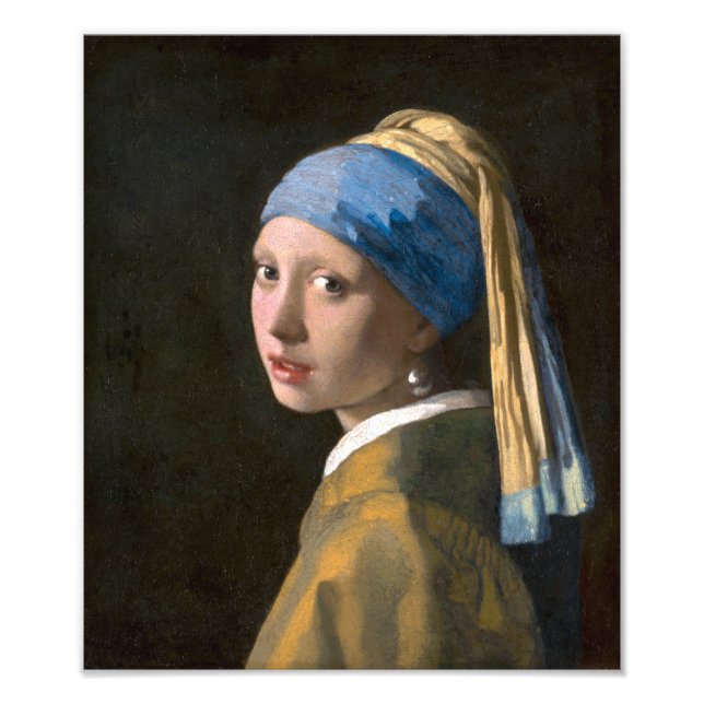 Flicka med Pearl Earring | Johannes Vermeer | Fototryck (Framsidan)