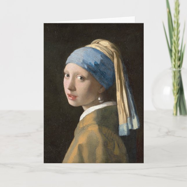 Flicka med Pearl Earring | Johannes Vermeer Kort (Framsida)