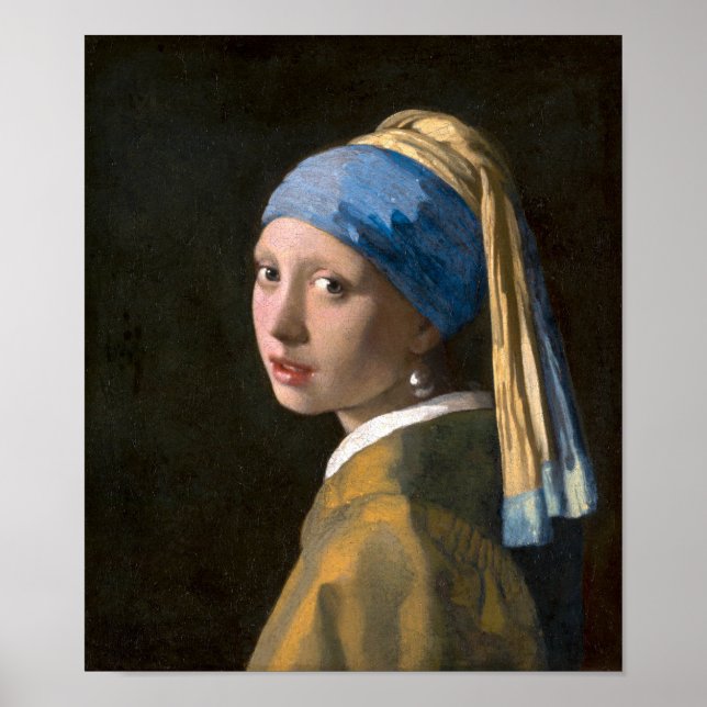 Flicka med Pearl Earring | Johannes Vermeer | Poster (Framsidan)