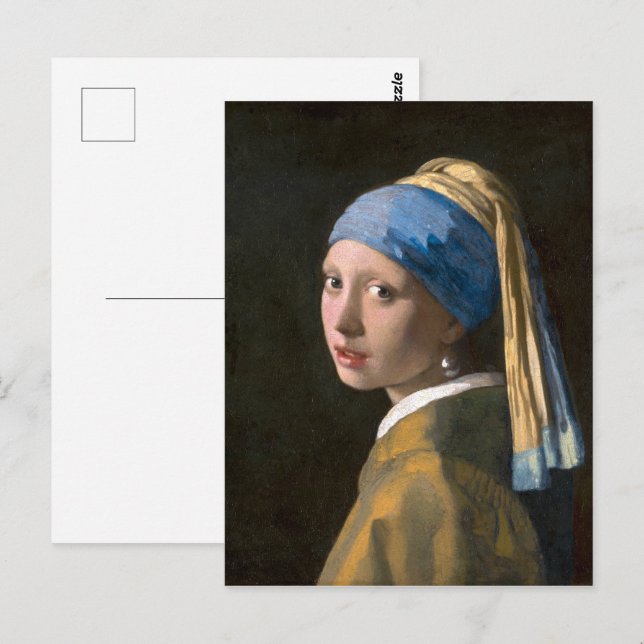 Flicka med Pearl Earring | Johannes Vermeer | Vykort (Fram/baksida)