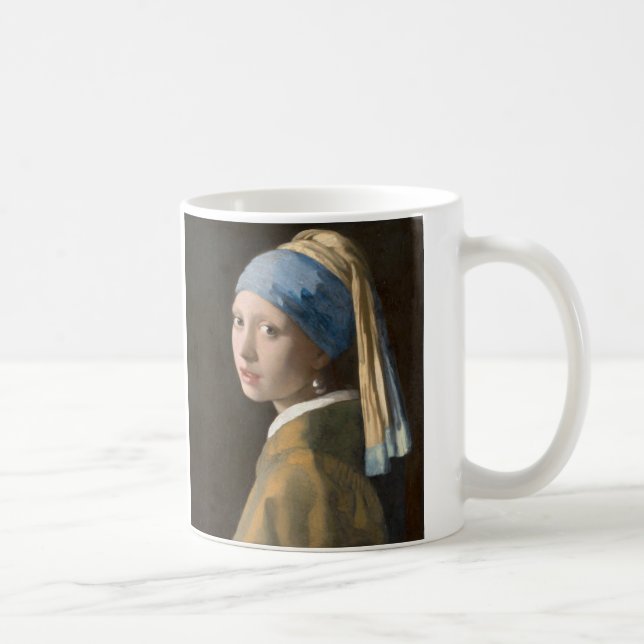 Flicka med Pearl Earring Kaffemugg (Höger)