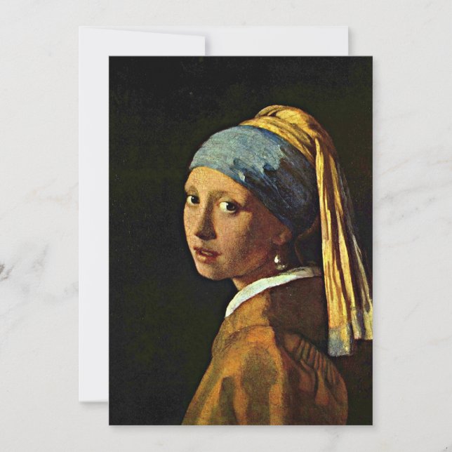 Flicka med Pearl Earring Kort (Framsida)