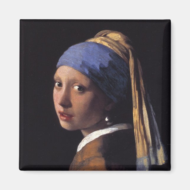 Flicka med Pearl Earring Magnet (Framsidan)