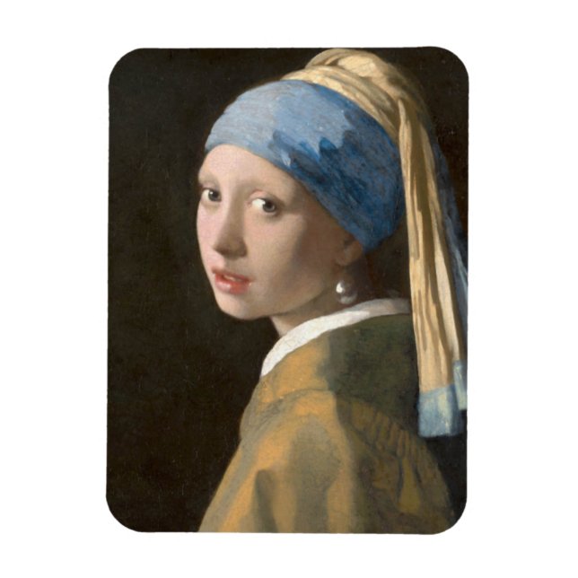 Flicka med Pearl Earring Magnet (Vertikal)