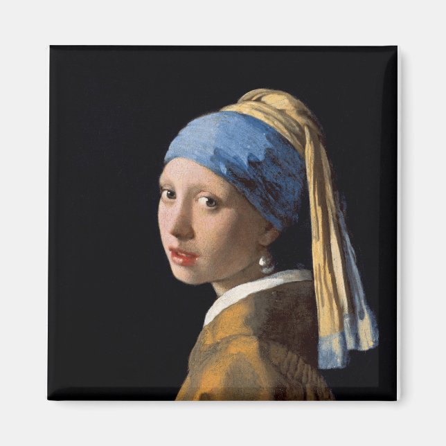 Flicka med Pearl Earring Magnet (Framsidan)