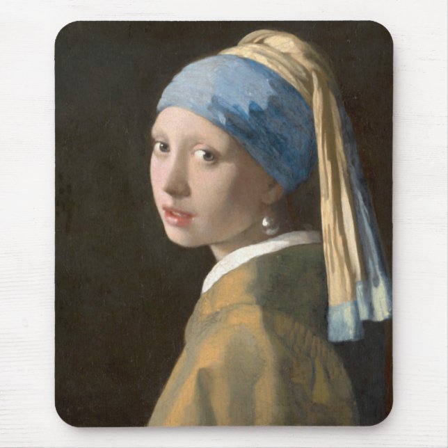 Flicka med Pearl Earring Musmatta (Framsidan)