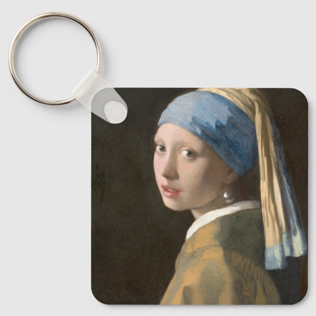 Flicka med Pearl Earring Nyckelring (Framsida)