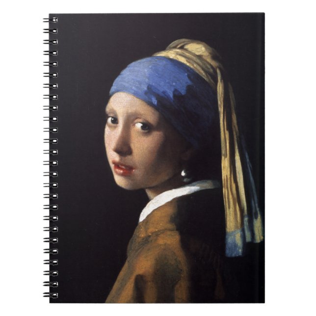 Flicka med Pearl Earring Painting by Vermeer Anteckningsbok (Framsidan)