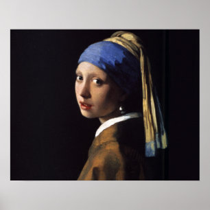 Flicka med Pearl Earring Poster