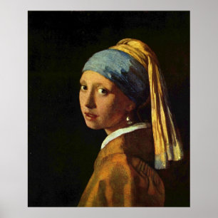Flicka med Pearl Earring Poster