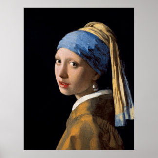 Flicka med Pearl Earring Poster