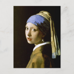 Flicka med Pearl Earring Vermeer Fine Art Vykort