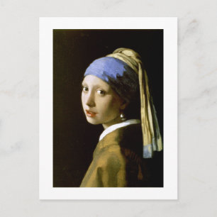 Flicka med Pearl Earring Vermeer Fine Art Vykort