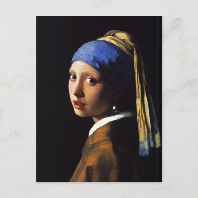 Flicka med Pearl Earring-vykort Vykort (Framsida)