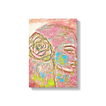 Flicka med ro i håret.Elegant Luxury Art Ca