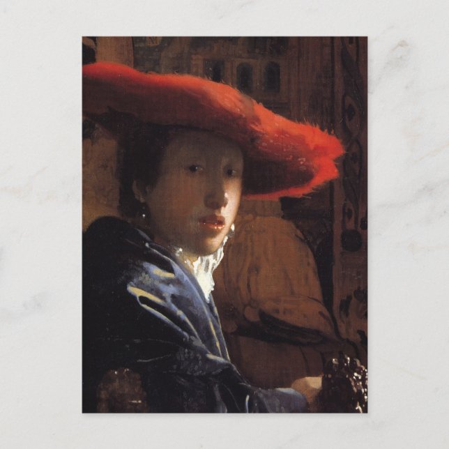 Flicka med röda hatten vykort (Framsida)