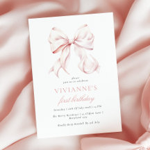 Flicka med rosa rosett Ettårsdag