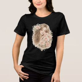 Flicka med rosor t shirt