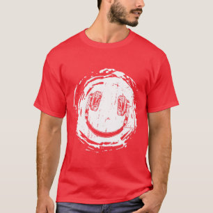 Flicka med Smilie-musikhörlurar T Shirt