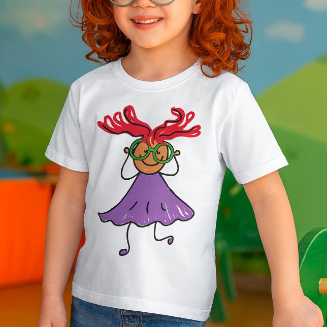 Flicka med stora glasögon t shirt (Skapare uppladdad)