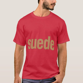 Flicka med suede klänning t shirt
