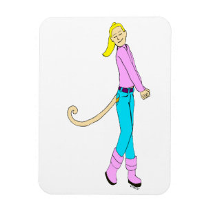 flicka med svan magnet
