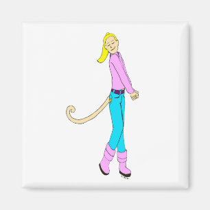 flicka med svan magnet