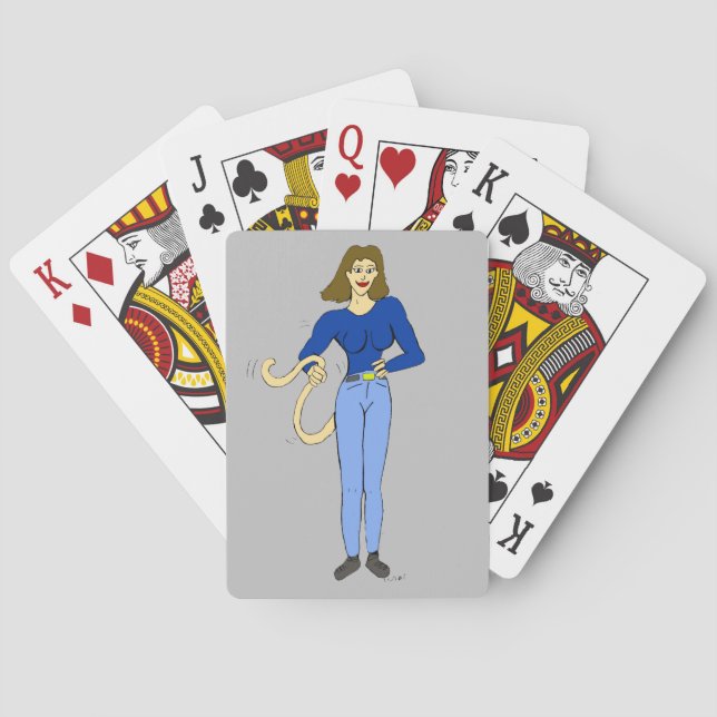 flicka med svans casinokort (Baksidan)