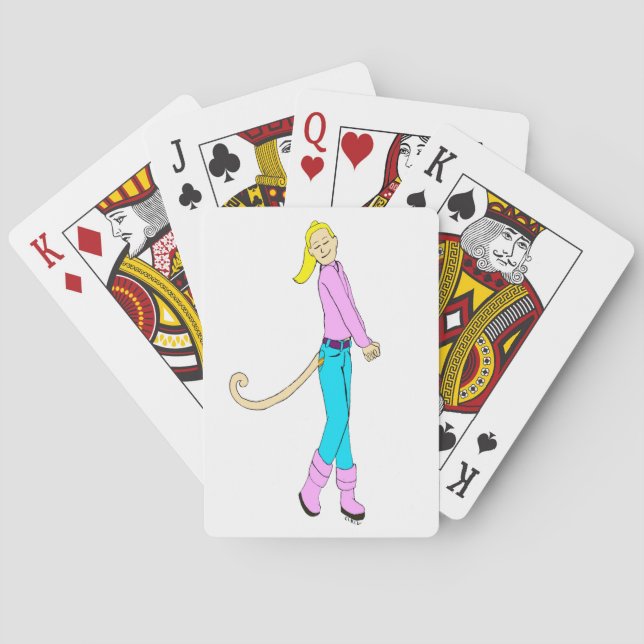 flicka med svans casinokort (Baksidan)