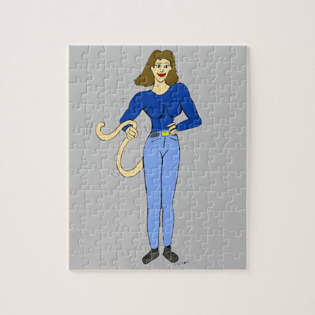 flicka med svans  pussel (Vertikal)