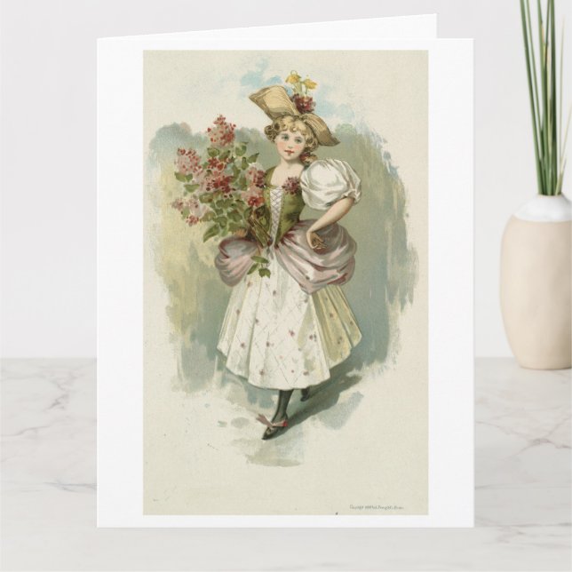 Flicka med syren, Louis Prang Tack Kort (Framsida)
